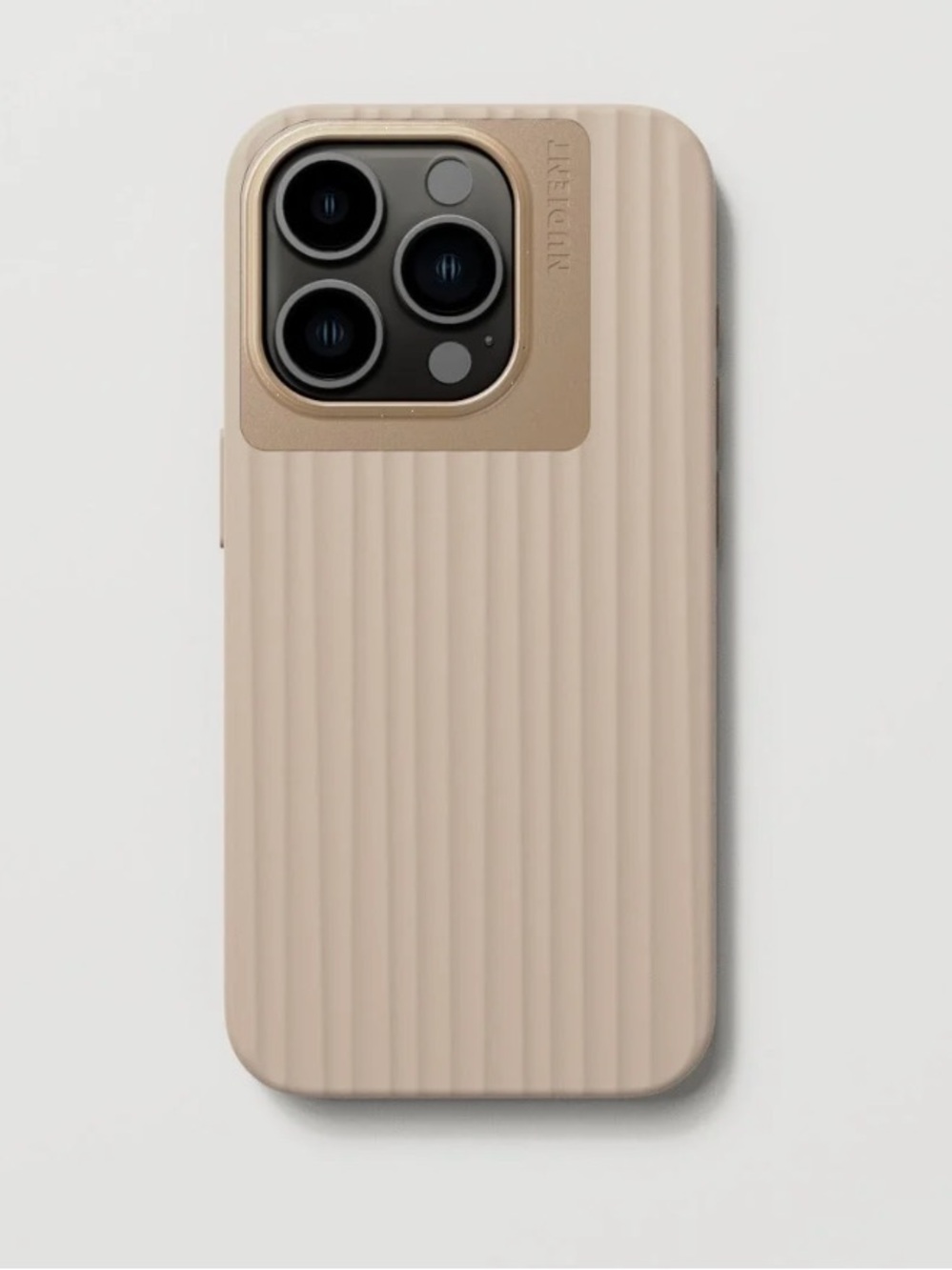 NUDIENT iPhone 15 pro Bold Case in Linen Beige